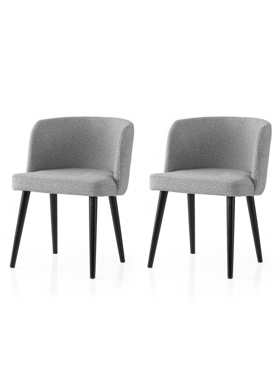 Set scaune 2 piese, Hanah Home, Soft, Negru / Gri deschis - imagine 5